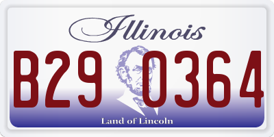 IL license plate B290364