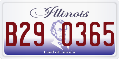 IL license plate B290365