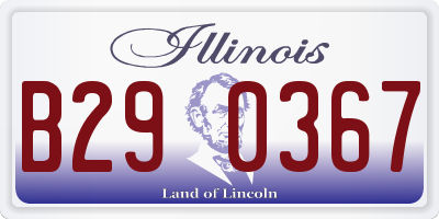 IL license plate B290367
