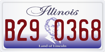 IL license plate B290368