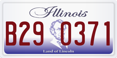 IL license plate B290371