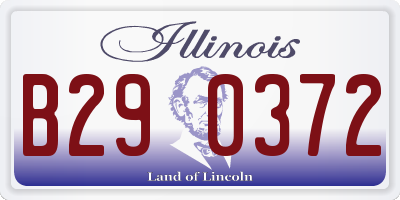 IL license plate B290372