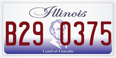 IL license plate B290375