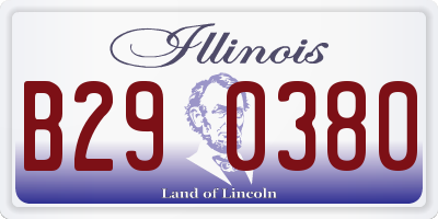 IL license plate B290380