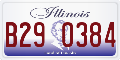 IL license plate B290384