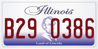 IL license plate B290386
