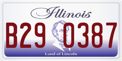 IL license plate B290387