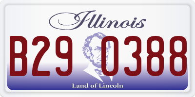 IL license plate B290388
