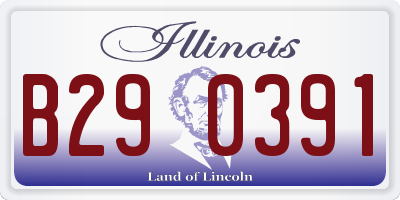 IL license plate B290391