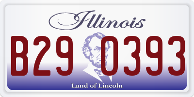 IL license plate B290393