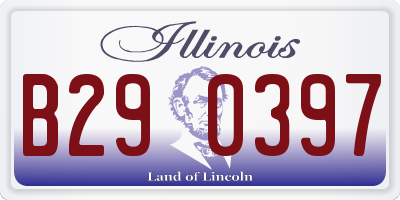 IL license plate B290397