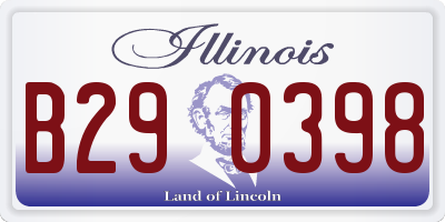 IL license plate B290398