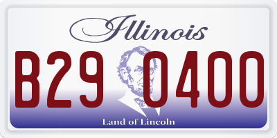 IL license plate B290400