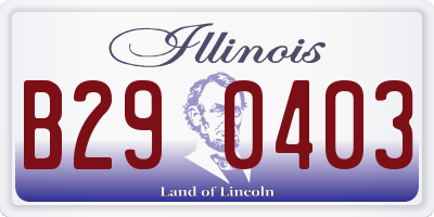 IL license plate B290403
