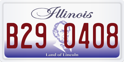 IL license plate B290408