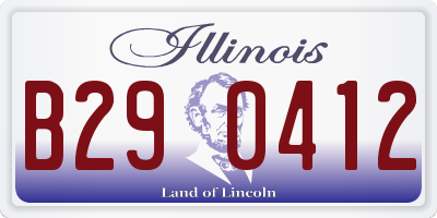 IL license plate B290412