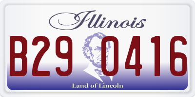 IL license plate B290416