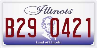 IL license plate B290421