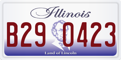IL license plate B290423