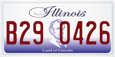 IL license plate B290426