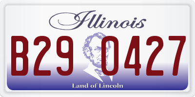 IL license plate B290427