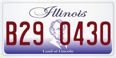 IL license plate B290430