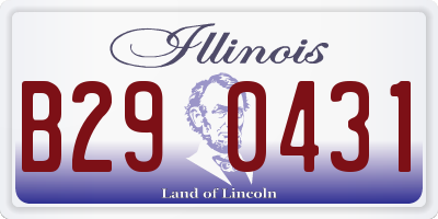 IL license plate B290431