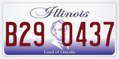 IL license plate B290437