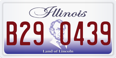 IL license plate B290439