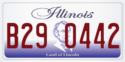 IL license plate B290442