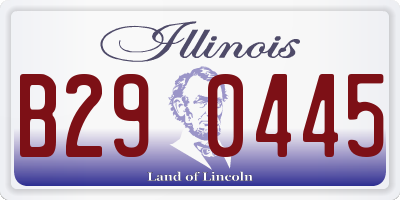 IL license plate B290445