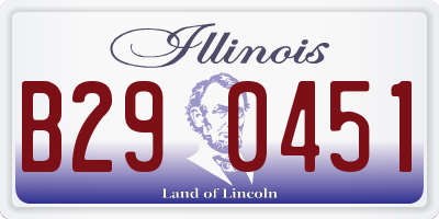 IL license plate B290451