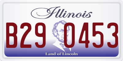IL license plate B290453