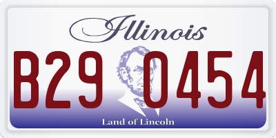 IL license plate B290454