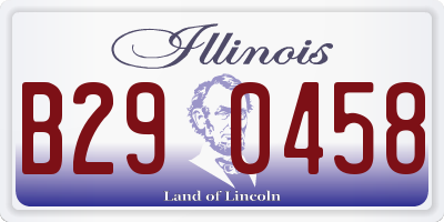 IL license plate B290458