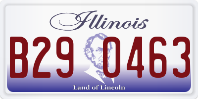 IL license plate B290463