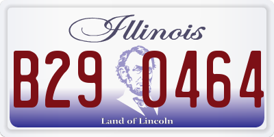 IL license plate B290464