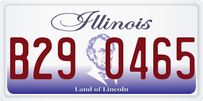 IL license plate B290465