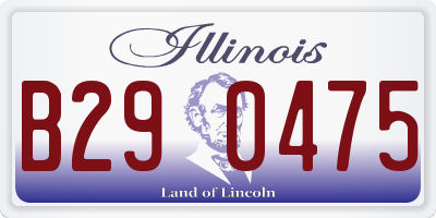 IL license plate B290475