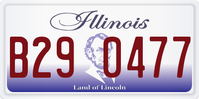 IL license plate B290477