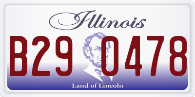 IL license plate B290478