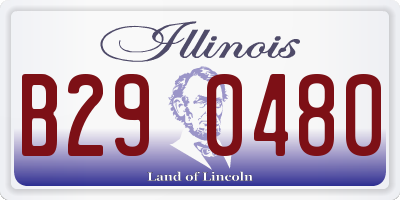 IL license plate B290480