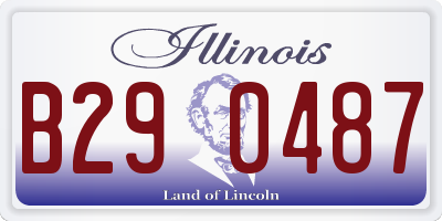 IL license plate B290487