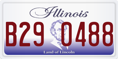 IL license plate B290488
