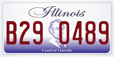 IL license plate B290489