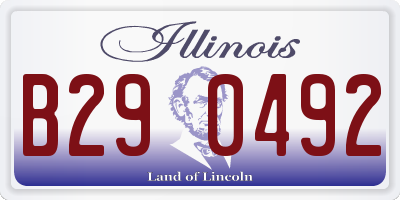 IL license plate B290492