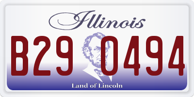 IL license plate B290494