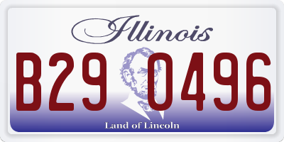 IL license plate B290496