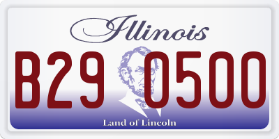 IL license plate B290500