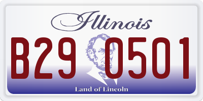 IL license plate B290501